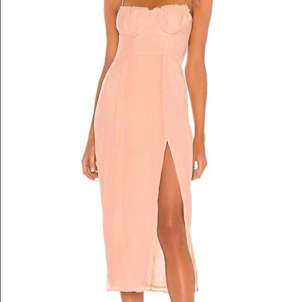 NWT Capulet Revolve Bustier Midi Dress in Camellia